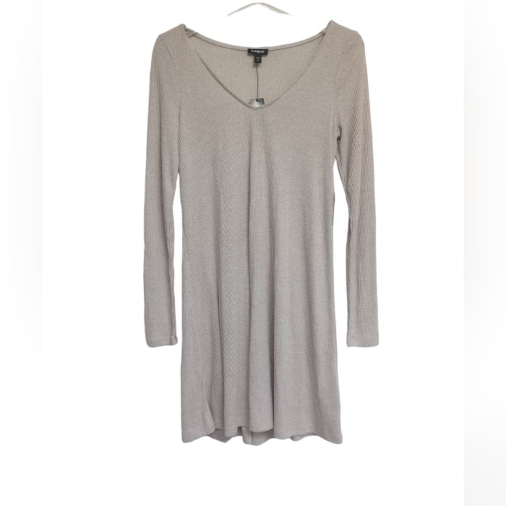 NWT Express Long Sleeve Ribbed V-neck Dress, size Medium